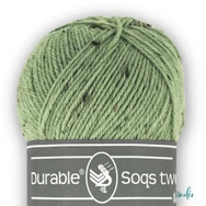Durable Soqs Tweed 424 Saxon Green - zöld gyapjú zoknifonal - wool socks yarn