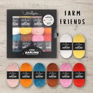 Scheepjes Little Darlin Farm Friends Yarn Pack - 8 gombolyag fonal  - 8 balls of yarn