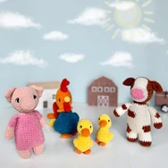 Scheepjes Little Darlin Farm Friends Yarn Pack - 8 gombolyag fonal  - 8 balls of yarn