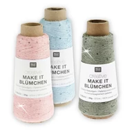 Creative Make It Blümchen 019 Silver - flitteres ezüst szürke fonal