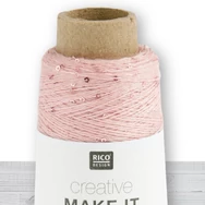 Creative Make It Blümchen 001 Pink - flitteres rózsaszín fonal