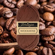 Scheepjes Woolwise 712 Coffee Bean - kávébarna merinói gyapjú fonal - wool yarn
