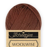 Scheepjes Woolwise 712 Coffee Bean - kávébarna merinói gyapjú fonal - wool yarn