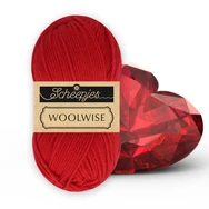 Scheepjes Woolwise 732 Ruby Red - rubint vörös merinói gyapjú fonal - wool yarn