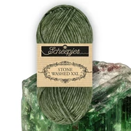Scheepjes Stone Washed XXL 891 Chlorite Green - sötétzöld vastag fonal