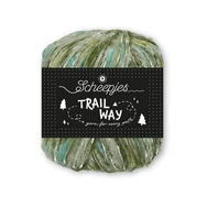 Scheepjes Trailway 006 Fern - zöld-drapp tweed kísérő fonal - tweed carry-along yarn