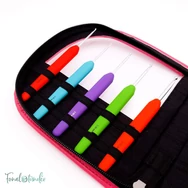KnitPro Waves crochet hook set pink - horgolótű készlet - 2-6mm - rózsaszín
