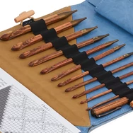 KnitPro Ginger Tunisian Crochet Hook Set - tuniszi fa horgolótű készlet