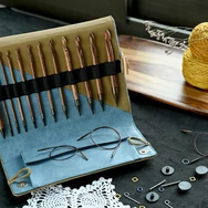 KnitPro Ginger Tunisian Crochet Hook Set - tuniszi fa horgolótű készlet