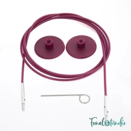KnitPro Puple Cables - knit/crochet - lila fix kötőtű/horgolotű kábel - 56cm - 02