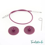 KnitPro Puple Cables - knit/crochet - lila fix kötőtű/horgolotű kábel - 56cm - 03