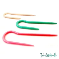 Plastic J-hook Cable Needle - J-horog - segédtűk kötéshez - 3-5 mm