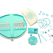 KnitPro MINDFUL TheWarmth Set - cserélhető rövid acél körkötőtű szett - short knitting needle set  02