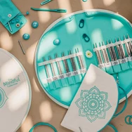 KnitPro MINDFUL TheWarmth Set - cserélhető rövid acél körkötőtű szett - short knitting needle set