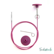 KnitPro steel swivel cable - csapágyas acél kábel kötéshez horgoláshoz - 20cm - 02