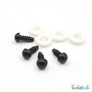Fekete baba/figura szemek - biztonsági - black safety eyes -8mm Fekete baba/figura szemek - biztonsági - black safety eyes -8mm