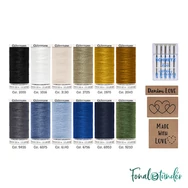 Gütermann Denim Box - farmervarró cérna készlet - tűvel és felvarrható cimkével fémdobozban - 02