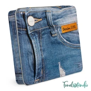 Gütermann Denim Box - farmervarró cérna készlet - tűvel és felvarrható cimkével fémdobozban - 04