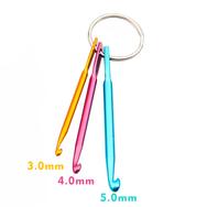 Kulcstartós mini horgolótű készlet - Key chain crochet hooks 3-4-5mm Kulcstartós mini horgolótű készlet - Key chain crochet hooks 3-4-5mm