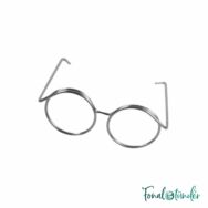 Ezüst szemüveg amigurumi figurákhoz - Silver Glasses - for amigurumi toys - 03