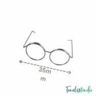 Ezüst szemüveg amigurumi figurákhoz - Silver Glasses - for amigurumi toys - 04