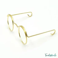 Arany szemüveg  amigurumi figurákhoz- Gold Glasses - for amigurumi toys