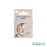 Tulip Szív alakú szemjelölők S-M - stitch markers set - 15db