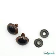 Barna baba/figura szemek - biztonsági - Brown safety eyes - 20mm