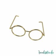 Arany szemüveg amigurumi figurákhoz - Gold amigurumi Glasses - 02