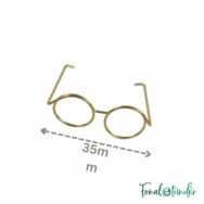 Arany szemüveg amigurumi figurákhoz - Gold amigurumi Glasses - 04