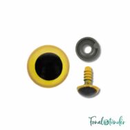 Sárga baba szemek - biztonsági - Yellow safety eyes -14mm