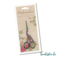 Madaras arany kézimunka olló - bird-shaped handicraft scissors - szivárvány -11.5cm