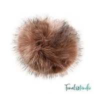 Fake Fur Pompom - pebble brown - műszőr pompon sapkához