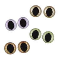 csillám cica szemek - biztonsági - glittter safety cat eyes - 12-18mm - 2