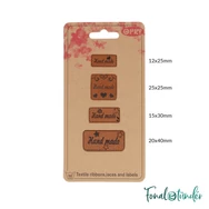 Opry - Felvarrható műbőr címke - Hand made - Letherette - 4db