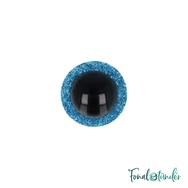 Csillogós kék baba/figura szemek - glitter blue safety eyes -8mm