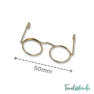 Ezüst szemüveg amigurumi figurákhoz - Silver Glasses - for amigurumi toys