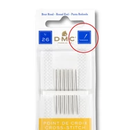 DMC Cross-stitch needles no.26 - 6pcs - keresztszemes hímzőtű készlet - 6db