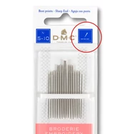 DMC classic embroidery needles no.5-10 - 16pcs - hímzőtű készlet