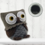 Áttetsző bagoly szemek - transparent owl safety eyes - 10mm