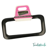 Opry Bag handle - black plastic - fekete szögletes táskafül - 02