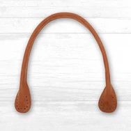 Kézműves Bőr Táska Fül - Felvarrható - Horgolt Táskákhoz - 60x2.5cm - 2db