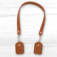 Kézműves Bőr Táska Fül karabinerrel - Horgolt Táskákhoz - 80cm - 2db