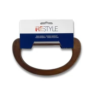 ReStyle wooden bag handle - brown  - íves fa táskafül - 17 x 9.5cm