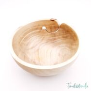 Kézműves Diófa Fonalvezető Tál - Handmade Wooden Yarn Bowl - 16cm - 03
