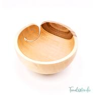 Kézműves Diófa Fonalvezető Tál - Handmade Wooden Yarn Bowl - 14cm - 3 Kézműves Diófa Fonalvezető Tál - Handmade Wooden Yarn Bowl - 14cm - 3