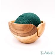 Kézműves Diófa Fonalvezető Tál - Handmade Wooden Yarn Bowl - 14cm - 2 Kézműves Diófa Fonalvezető Tál - Handmade Wooden Yarn Bowl - 14cm - 2