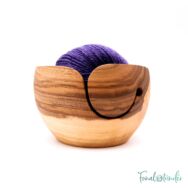 Kézműves Diófa Fonalvezető Tál - Handmade Wooden Yarn Bowl - 15cm - 2