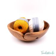 Kézműves Diófa Fonalvezető Tál - Handmade Wooden Yarn Bowl - 20cm