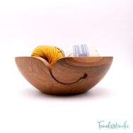 Kézműves Diófa Fonalvezető Tál - Handmade Wooden Yarn Bowl - 20cm - 3